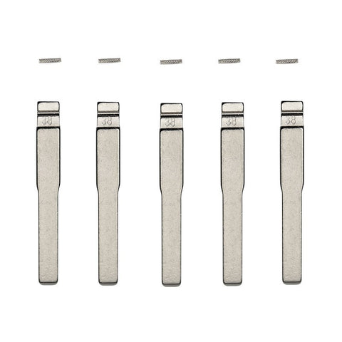 5-Pack Ford HU101 Flip Key Blade w/ Roll Pins for Xhorse Remotes