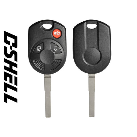 Ford 2001-2013 / 3-Button Remote Head Key D-SHELL (GTL) - ZIPPY LOCKS