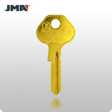 M21 / 1092-7000 6-Pin Master Padlock Key - Brass (JMA MAS-2DE) - ZIPPY LOCKS