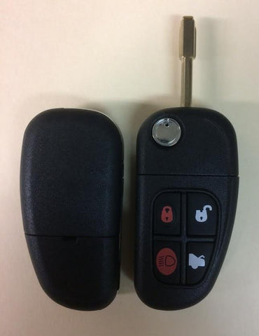 2001-2008 Jaguar / 4-Button Flip-Key / NHVWB1U241 - ZIPPY LOCKS