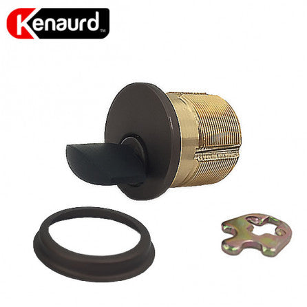 1-1/8" Thumb-Turn Mortise Cylinder – 10B – BRONZE (KENAURD) - ZIPPY LOCKS