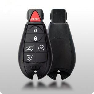 FOBIK SHELL - OLD STYLE: 6-Btn (Lock, Unlock, Trunk Hatch, Remote Start, Panic) Replacement FCC: M3N5WY783X/IYZ-C01C Chrysler/Dodge/Jeep - ZIPPY LOCKS