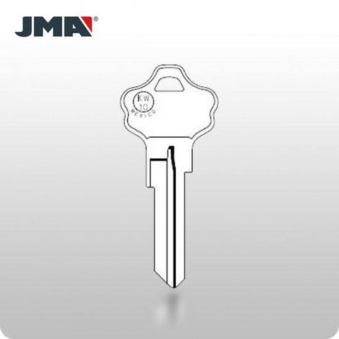 KW10 Key Blank - Nickel (JMA-KW1-2DE-NP) - ZIPPY LOCKS